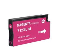 XGdEKA 712 712xl Reemplazo de Cartucho de Tinta con Chip Estable Compatible para designJet T230 T210 T250 T630 T650 Impresoras(Magenta)