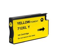 XGdEKA 712 712xl Reemplazo de Cartucho de Tinta con Chip Estable Compatible para designJet T230 T210 T250 T630 T650 Impresoras(Yellow)