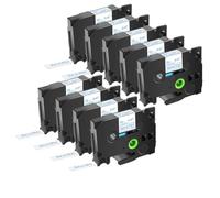 XGdEKA 9pcs Black on White Label Tape 12 mm Compatible con TZE 231 TZE335 S131 FX231 Las Cintas Funcionan con el Fabricante de Etiquetas PTH110 D210(Blue on White)