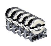 XGdEKA Adhesivo de Tubo termorretráctil, Paquete de 2, Compatible con SU5S SU5Y SU11S SU11Y SU3W SU3Y rotuladora LW 300 LW400(5PK 3.5mm White)