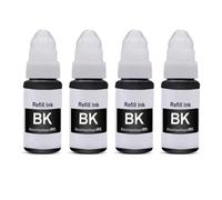 XGdEKA Botella de Recarga de Tinta a Base de Agua Compatible para GI 590 GI-590 Funciona con G1500 G1501 G1510 G2500 G2501 G2510 Impresoras(4pcs BK)