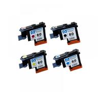 XGdEKA Cabezal de impresión Compatible C4820A C4821A C4822A C4823A para Cartucho de Tinta HP80 Designjet 1000 1050c 1055 Series(1SET 4COLORS)