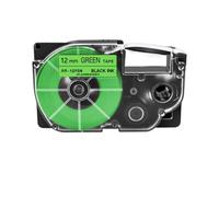 XGdEKA Capas de Etiqueta Compatible 9 12 18 24 mm XR para XR12WE XR12X XR9WE XR18WE Las impresoras de Etiqueta Wewer Funcionan con KL120 KL60 KL130(Black on Fluo Green)