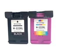 XGdEKA Cartucho de inyección de Tinta de Color remanufacturado Compatible con impresoras 122 XL 122 1000 1050 1510 2000 2050 2512 3050 Solución de Tinta Alternativa(1SET)