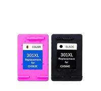 XGdEKA Cartucho de Tinta 301xl Compatible con Deskjet 1000 1050 2000 2050 2050S 2510 3510 3050 3050A 301 Suministro de Tinta de reemplazo de impresoras(1set)