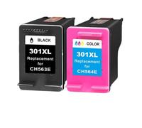 XGdEKA Cartucho de Tinta 301xl Compatible para 301 Funciona con Escritorio 1000 1010 1050 1510 2050 2540 2542 2543 2547 2549 Impresoras(One Set)