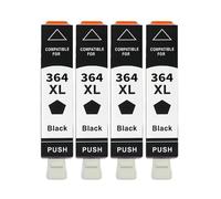 XGdEKA Cartucho de Tinta Compatible 364XL para impresoras 5510 5515 6510 B010a B109a B209a 3070A 3520 3522 4620 5511 5512(4PCS Black)
