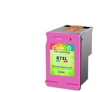 XGdEKA Cartucho de Tinta Compatible 67xl Rendimiento Negro y Tricolor 67xl para Impresora 6052 6055 Pro 6452 6455 6458(1PK Color)