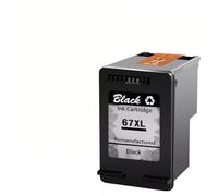 XGdEKA Cartucho de Tinta Compatible 67xl Rendimiento Negro y Tricolor 67xl para Impresora 6052 6055 Pro 6452 6455 6458(1PK Black)