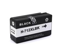 XGdEKA Cartucho de Tinta Compatible 712 XL 712XL para impresoras de inyección de Tinta T210 T230 T250 T630 T650 Modelo 3ED71A 3ED67A(1PCS Black)