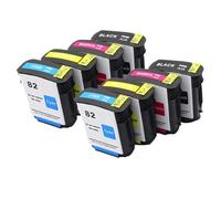 XGdEKA Cartucho de Tinta Compatible 82 82 CH565A para 10ps 20ps 120nr 50ps 111 500 500ps 500Plus 510 800 800ps(2 Set)