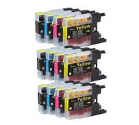 XGdEKA Cartucho de Tinta Compatible LC1220 LC1240 para MFC-J430W J5910DW MFC-J625DW J6510DW MFC-J6710DW J825DW DCP-J725DW J925DW(3SET)