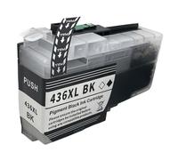 XGdEKA Cartucho de Tinta Compatible LC436 LC436XL para impresoras MFC-J4340DW J44440DW J4540DW J5855DW J5955DW J65555DW J6955DW J6957DW CARTRIGO DE REEMPLACIÓN(K 1PC)