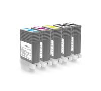 XGdEKA Cartucho de Tinta Compatible PFI8120 PFI-8120 para TM5200 5205 5200MFP 5300 5305 5300MFP 5305MFP Impresoras con Tinta y Chip de Pigmento(1Set (5Colors))