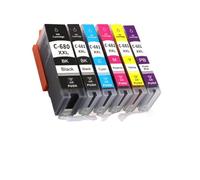 XGdEKA Cartucho de Tinta Compatible PGI680 CLI681 XXL para TR7560 TR8560 TS6160 TS6260 TS8160 TS8260 TS9160 TS9560 TS706 IMPRESORES(4PCS)