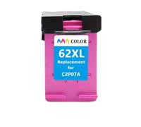 XGdEKA Cartucho de Tinta de 62xl remanufacturado Compatible con 62 XL para impresoras 5540 5640 7640 5646 5541 5740 5742 5745 200 250(1Pcs Color)