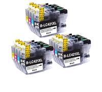 XGdEKA Cartucho de Tinta LC421XL LC421 Compatible con Capacidad para Impresora DCP-J1050DW MFC-J1010DW DCP-J1140DW(3 Set)