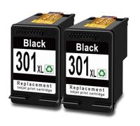 XGdEKA Cartucho de Tinta remanufacturado 301 XL Color Compatible con 301 301xl Cartucce Funciona con DeskJet 1050 2540 Impresoras(301xl 2bk)