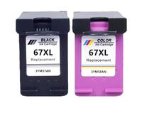 XGdEKA Cartucho de Tinta remanufacturado Compatible con Repuesto para Impresora 67 67XL 67 2732 2755 6052 6058 6075 4152 4155 4158(1BK 1COLOR)