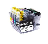 XGdEKA Cartuchos de Tinta de Capacidad compatibles para LC421 y LC421XL para Impresora DCP-J1050DW MFC-J1010DW DCP-J1140DW(1SET)