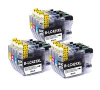XGdEKA Cartuchos de Tinta de Capacidad compatibles para LC421 y LC421XL para Impresora DCP-J1050DW MFC-J1010DW DCP-J1140DW(3SET)