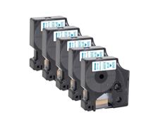 XGdEKA Cinta Adhesiva de Etiquetas D1 de 12 mm 5 10 20PK 45013 45018 45010 45023 Compatible con Impresora LabelManager 160 280 350(5PK Blue on White)