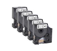 XGdEKA Cinta Adhesiva de Etiquetas D1 de 12 mm 5 10 20PK 45013 45018 45010 45023 Compatible con Impresora LabelManager 160 280 350(5PK Black on White)