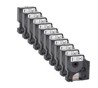 XGdEKA Cinta Adhesiva de Etiquetas D1 de 12 mm 5 10 20PK 45013 45018 45010 45023 Compatible con Impresora LabelManager 160 280 350(10PK Black on White)