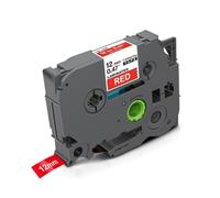 XGdEKA Cinta de Etiqueta Blanca de 12 mm TZE TZ231 TZ Lamined Tape 231 Tz 231 131 Black on White Compatible con el Fabricante de Etiquetas PT-H110(White on Red)