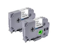 XGdEKA Cinta de Etiquetas 12 mm x 8 m TZE-231 Paquete de 1 a 10 Compatible con PT-D210 PT-H110 PTD600 PTD400AD(2 Pcs)