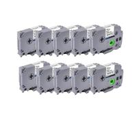 XGdEKA Cinta de Etiquetas 12 mm x 8 m TZE-231 Paquete de 1 a 10 Compatible con PT-D210 PT-H110 PTD600 PTD400AD(10 Pcs)