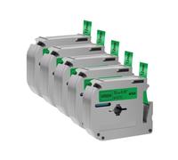XGdEKA Cinta de Etiquetas 3 5 uds MK-231 MK231 para MK231 MK-131 431 531 631 12mm Compatible con Fabricante de Etiquetas PT70 PT80(Black on Green)