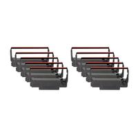 XGdEKA Cinta de impresión de Tinta Compatible para ERC30 ERC34 ERC38 Funciona con TM-U200 U200A U200B U200D U210B U210D U220 U220A U220B Impresoras(10 pcs Black and Red)