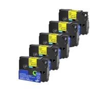 XGdEKA Cintas de Tubo termorretráctil 3 5 10 Uds HSE 211 221 231 611 621 631 Cinta Compatible con Maker(Yellow-23.6mm)