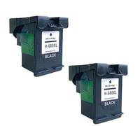 XGdEKA El Cartucho de Tinta de 680xl remanufacturado Compatible con Deskjet 3777 3779 3636 5088 3638 5078 Impresoras Funciona con 680 680XL Cartuchos(2PCS Black)