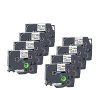 XGdEKA Impresora de Tubo de retiro de Calor Cinta de Cinta HSE 8pk 10pk 15pk HSE231 HSE211 HSE221 Compatible con E500 E550W Impresora(8PK Black on White)