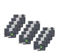 XGdEKA Impresora de Tubo de retiro de Calor Cinta de Cinta HSE 8pk 10pk 15pk HSE231 HSE211 HSE221 Compatible con E500 E550W Impresora(15PK Black on White)