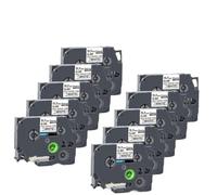 XGdEKA Impresora de Tubo de retiro de Calor Cinta de Cinta HSE 8pk 10pk 15pk HSE231 HSE211 HSE221 Compatible con E500 E550W Impresora(10PK Black on White)