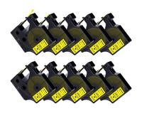 XGdEKA Paquete de 10 Cintas 40918 de 9mm para Cinta D1 40918, Cinta de Etiquetas Negra sobre Amarilla, Cinta de Impresora Compatible con LabelManager 160 280