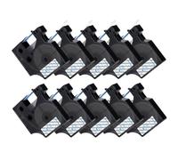 XGdEKA Paquete de 10 Cintas 45013 para D1 45013 45016 45017 45018 45019 45020 Cinta de Etiquetas 12 Mm Negro sobre Blanco Compatible con LabelManager 160 280(10PK Blue on Clear)