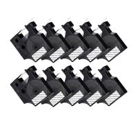 XGdEKA Paquete de 10 Cintas 45013 para D1 45013 45016 45017 45018 45019 45020 Cinta de Etiquetas 12 Mm Negro sobre Blanco Compatible con LabelManager 160 280(10PK White on Clear)