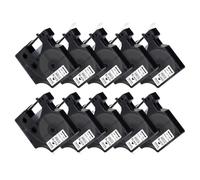 XGdEKA Paquete de 10 Cintas 45013 para D1 45013 45016 45017 45018 45019 45020 Cinta de Etiquetas 12 Mm Negro sobre Blanco Compatible con LabelManager 160 280(10PK Black on White)