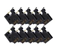 XGdEKA Paquete de 10 Cintas D1 compatibles con 45013, 45013, 45010, 45018, 40913, 43613, 6, 9, 12mm, Cinta de Etiquetas Compatible con Impresora LabelManager 160 280 210D(10PK Gold on Black)