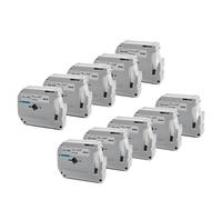 XGdEKA Paquete de 10 Etiquetas MK-231 compatibles con MK231 MK 231 MK-131 MK-631 Cinta de Etiquetas para Fabricante de Etiquetas PT-70 PT-80 PT-90(10PK-Black on Silver)