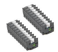 XGdEKA Paquete de 20 Cintas de Etiquetas de Tubo termorretráctil HSe221 de 8,8 Mm Compatible con Fabricante de Etiquetas HSe 221 HSe-221 E550WVP P750WVP H500