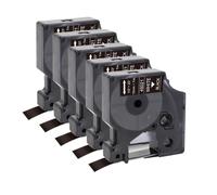 XGdEKA Paquete de 3, 5 Etiquetas 45013 45010 compatibles con Cinta D1 de 12 mm 45013 45018 45022 Impresora de Etiquetas LabelManager 160 280 260D 300(White on Black)