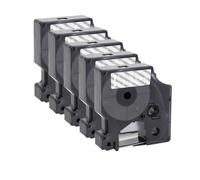 XGdEKA Paquete de 3, 5 Etiquetas 45013 45010 compatibles con Cinta D1 de 12 mm 45013 45018 45022 Impresora de Etiquetas LabelManager 160 280 260D 300(White on Clear)