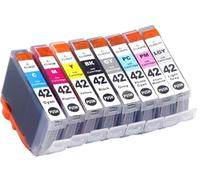 XGdEKA Paquete de 8 Cartuchos de Tinta compatibles para CLI-42 CLI-42BK CLI-42C CLI-42Y CLI-42GY CLI-42LGY CLI-42M CLI-42PC CLI-42PM para impresoras Pro-100 y Pro-100S