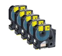 XGdEKA Tubo termorretráctil, Paquete de 5 o 10 Paquetes 18051 18055 18056 18052 18053 18054 6mm 9mm 12mm 19mm 24mm Compatible con Impresora 4200 5200(5PK 12mm Yellow)