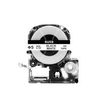 XGdEKA Tubo termorretráctil SU5S SU5Y SU3W SU3Y SU11S SU11Y 3,5mm 5mm 11mm Cinta Compatible con LK-4WBA5 LK-4YBA5 LW-300 LW-400 Fabricante de Etiquetas(5mm White)